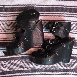 Sam Edelman platform and wedge sandals 8 1/2
